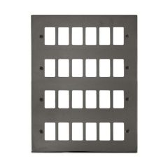 Click Deco VPBN20524 24 Gang GridPro Frontplate Black Nickel