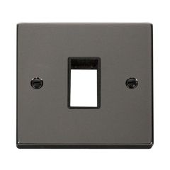 Click Deco VPBN401BK 1 Gang MiniGrid Unfurnished Plate - 1 Aperture Black Nickel