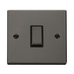 Click Deco VPBN411BK 10AX 1 Gang 2 Way Plate Switch Black Nickel