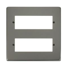 Click Deco VPBN512 2 Tier MiniGrid Unfurnished Plate - 12 Apertures Black Nickel