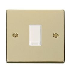 Click Deco VPBR011WH 10AX 1 Gang 2 Way Plate Switch Brass