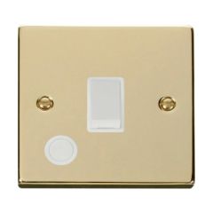 Click Deco VPBR022WH 20A DP Plate Switch With Optional Flex Outlet Brass