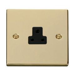 Click Deco VPBR039BK 2A Round Pin Socket Outlet Brass