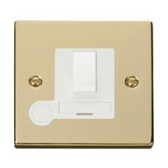 Click Deco VPBR051WH 13A DP Switched FCU With Optional Flex Outlet Brass