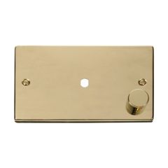 Click Deco VPBR185 1 Gang Unfurnished Dimmer Plate & Knob (1000W Max) - 1 Aperture Brass