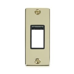 Click Deco VPBR471BK 1 Gang MiniGrid Unfurnished Architrave Plate - 1 Aperture Brass