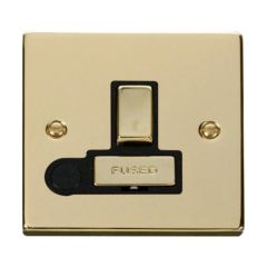 Click Deco VPBR551BK 13A DP Switched FCU With Optional Flex Outlet Brass