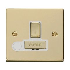 Click Deco VPBR551WH 13A DP Switched FCU With Optional Flex Outlet Brass