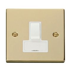 Click Deco VPBR651WH 13A DP Switched FCU Brass