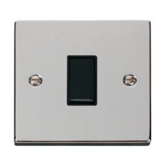 Click Deco VPCH025BK 10AX 1 Gang Intermediate Plate Switch Chrome