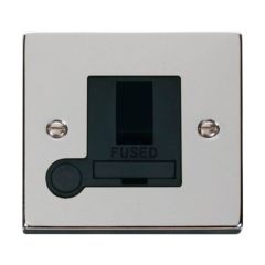 Click Deco VPCH051BK 13A DP Switched FCU With Optional Flex Outlet Chrome
