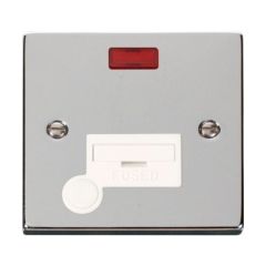 Click Deco VPCH053WH 13A FCU With Neon & Optional Flex Outlet Chrome