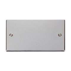 Click Deco VPCH061 2 Gang Blank Plate Chrome