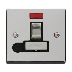 Click Deco VPCH552BK 13A DP Switched FCU With Neon & Optional Flex Outlet Chrome