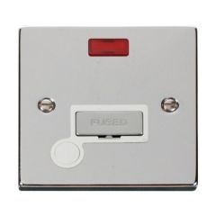 Click Deco VPCH553WH 13A FCU With Neon & Optional Flex Outlet Chrome