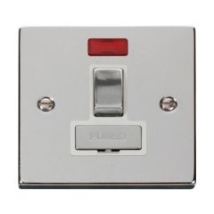 Click Deco VPCH752WH 13A DP Switched FCU With Neon Chrome