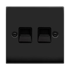 Click Deco VPMB121BK Twin Telephone Outlet (Master) Matt Black