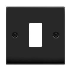 Click Deco VPMB20401 1 Gang GridPro Frontplate Matt Black