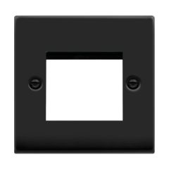 Click Deco VPMB311 1 Gang New Media Unfurnished Plate - 2 Apertures Matt Black