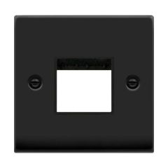 Click Deco VPMB402BK 1 Gang MiniGrid Unfurnished Plate - 2 Apertures Matt Black
