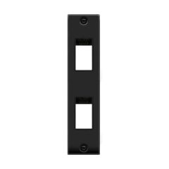 Click Deco VPMB472BK 2 Gang MiniGrid Unfurnished Architrave Plate - 2 Apertures Matt Black