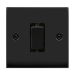 Click Deco VPMB500BK 45A 1 Gang DP Plate Switch Matt Black