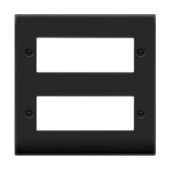 Click Deco VPMB512 2 Tier MiniGrid Unfurnished Plate - 12 Apertures Matt Black