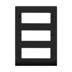 Click Deco VPMB518 3 Tier MiniGrid Unfurnished Plate - 18 Apertures Matt Black