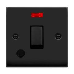 Click Deco VPMB523BK 20A DP Plate Switch With Optional Flex Outlet With Neon Matt Black