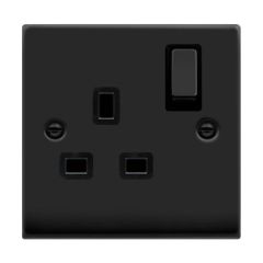 Click Deco VPMB535BK 13A 1 Gang DP Switched Socket Outlet Matt Black