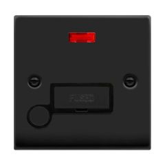 Click Deco VPMB553BK 13A FCU With Neon & Optional Flex Outlet Matt Black