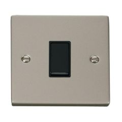 Click Deco VPPN025BK 10AX 1 Gang Intermediate Plate Switch Pearl Nickel