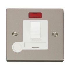 Click Deco VPPN052WH 13A DP Switched FCU With Neon & Optional Flex Outlet Pearl Nickel