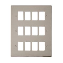 Click Deco VPPN20512 12 Gang GridPro Frontplate Pearl Nickel