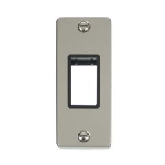 Click Deco VPPN471BK 1 Gang MiniGrid Unfurnished Architrave Plate - 1 Aperture Pearl Nickel