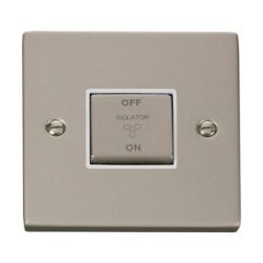 Click Deco VPPN520WH 10A 3 Pole Fan Isolation Plate Switch Pearl Nickel