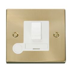 Click Deco VPSB051WH 13A DP Switched FCU With Optional Flex Outlet Satin Brass