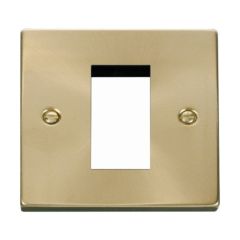 Click Deco VPSB310 1 Gang New Media Unfurnished Plate - 1 Aperture Satin Brass