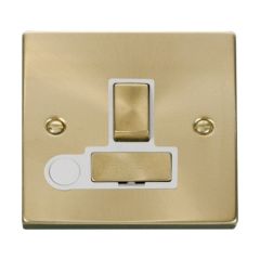 Click Deco VPSB551WH 13A DP Switched FCU With Optional Flex Outlet Satin Brass
