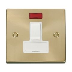 Click Deco VPSB652WH 13A DP Switched FCU With Neon Satin Brass
