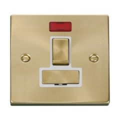 Click Deco VPSB752WH 13A DP Switched FCU With Neon Satin Brass