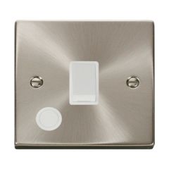 Click Deco VPSC022WH 20A DP Plate Switch With Optional Flex Outlet Satin Chrome