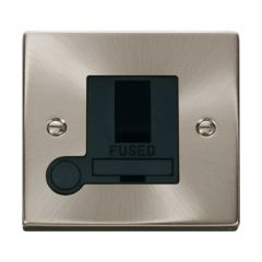 Click Deco VPSC051BK 13A DP Switched FCU With Optional Flex Outlet Satin Chrome