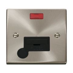 Click Deco VPSC053BK 13A FCU With Neon & Optional Flex Outlet Satin Chrome