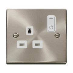 Click Deco VPSC30535WH 13A 1 Gang Zigbee Smart Switched Socket Outlet Satin Chrome