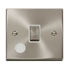 Click Deco VPSC522WH 20A DP Plate Switch With Optional Flex Outlet Satin Chrome
