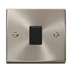 Click Deco VPSC622BK 20A DP Plate Switch Satin Chrome