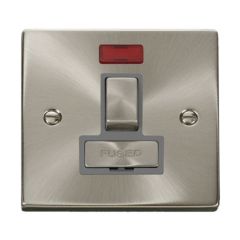 Click Deco VPSC752GY 13A DP Switched FCU With Neon Satin Chrome