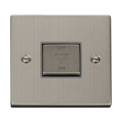Click Deco VPSS520GY 10A 3 Pole Fan Isolation Plate Switch Stainless Steel