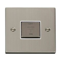 Click Deco VPSS520WH 10A 3 Pole Fan Isolation Plate Switch Stainless Steel